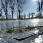 Aus Hochwasser wurde eine Eislandschaft