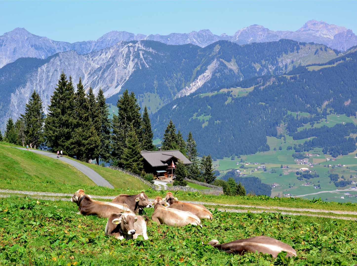 Ausblick 1 von der Mittelstation der Golmer Bahn (Gasthaus Matschwitz)…