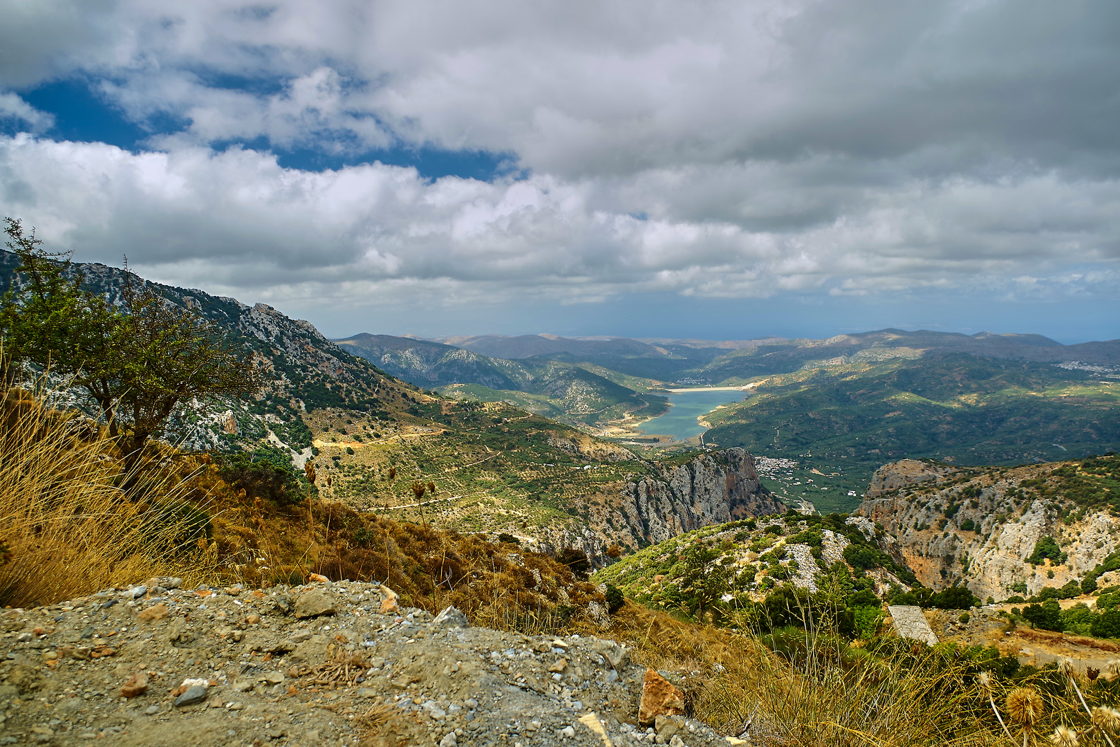 Ausblick auf Aposelemi-Damm Kreta