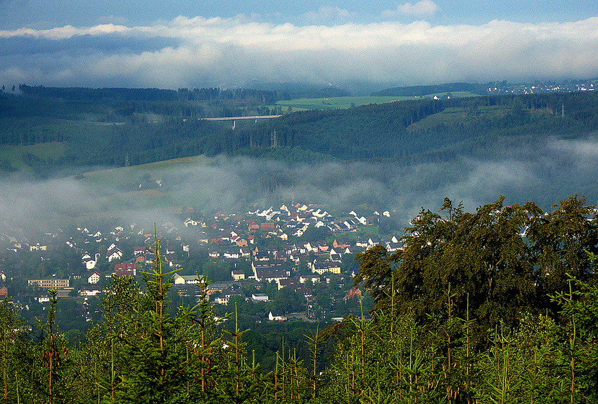 Ausblick auf den Kreuztaler Orteil Eichen