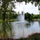 Ausblick auf den See mit den Wasserspielen