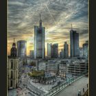 Ausblick auf die Frankfurter Skyline von der Galleria-Kaufhof Dachterrasse
