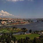 Ausblick auf die Istanbuler Stadtteile am Goldenen Horn.