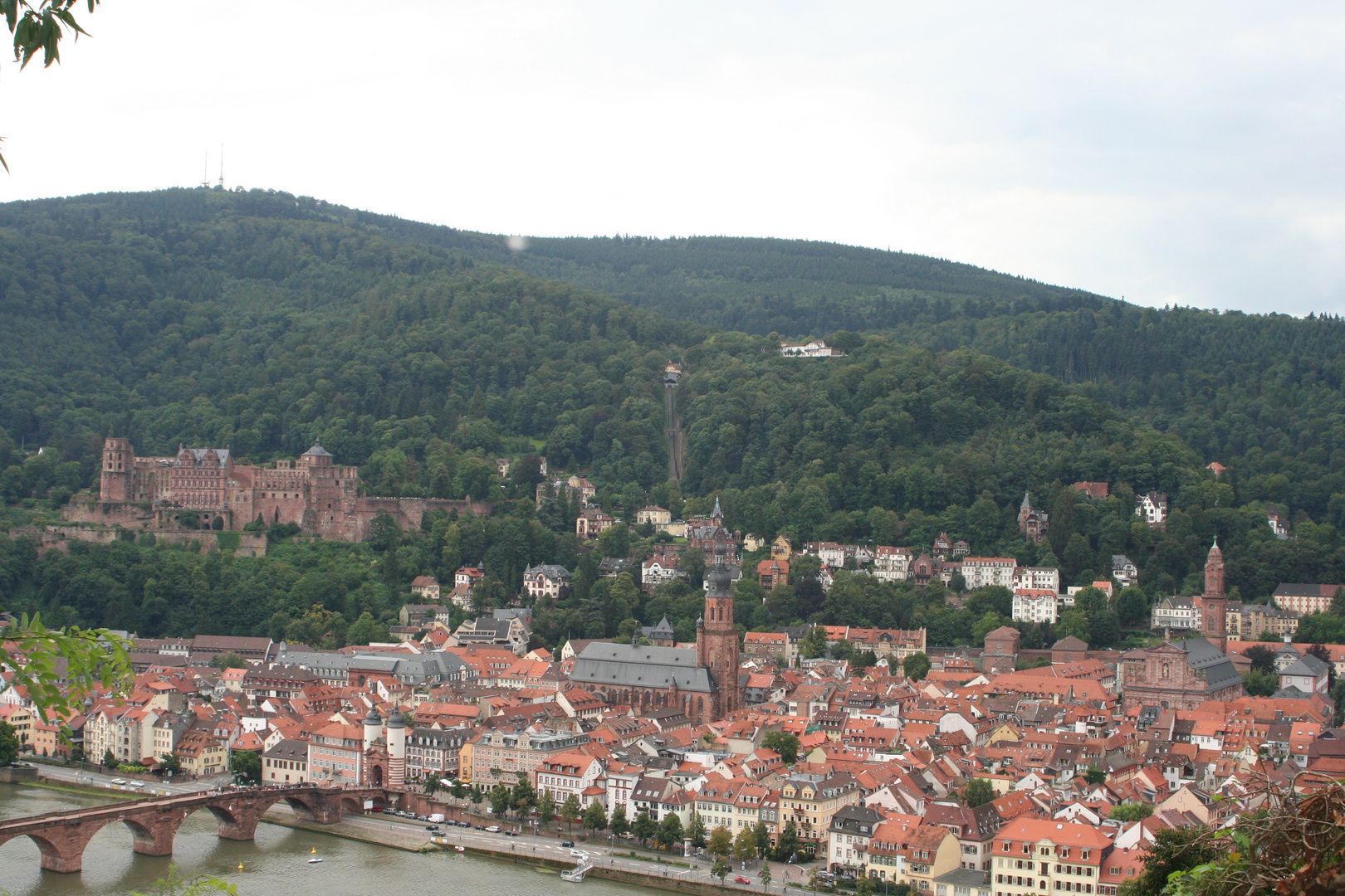 Ausblick auf Heidelberg vom Philosophenweg