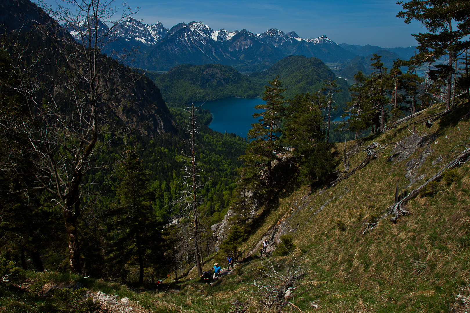 Ausblick Aufstieg Tegelberg Foto & Bild landschaft, berge, tirol Bilder auf