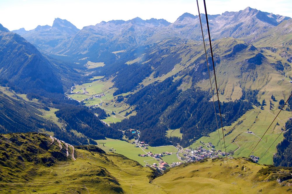 Ausblick bei der Auffahrt zum Rüfikopf…