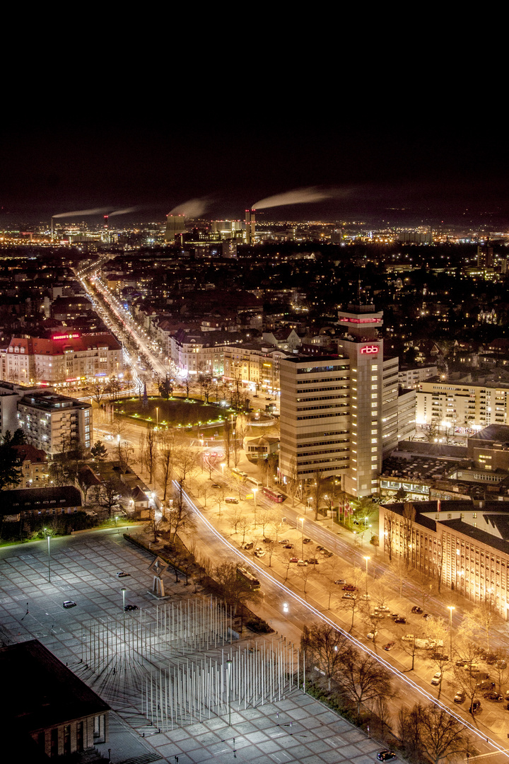 Ausblick bei Nacht - Funkturm Berlin