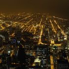 Ausblick Chicago bei Nacht vom Sears Tower