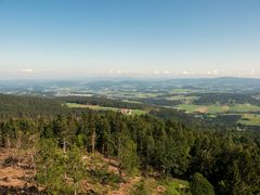 Ausblick in den Bayerischen Wald vom Aussichtsturm Oberfrauenwald