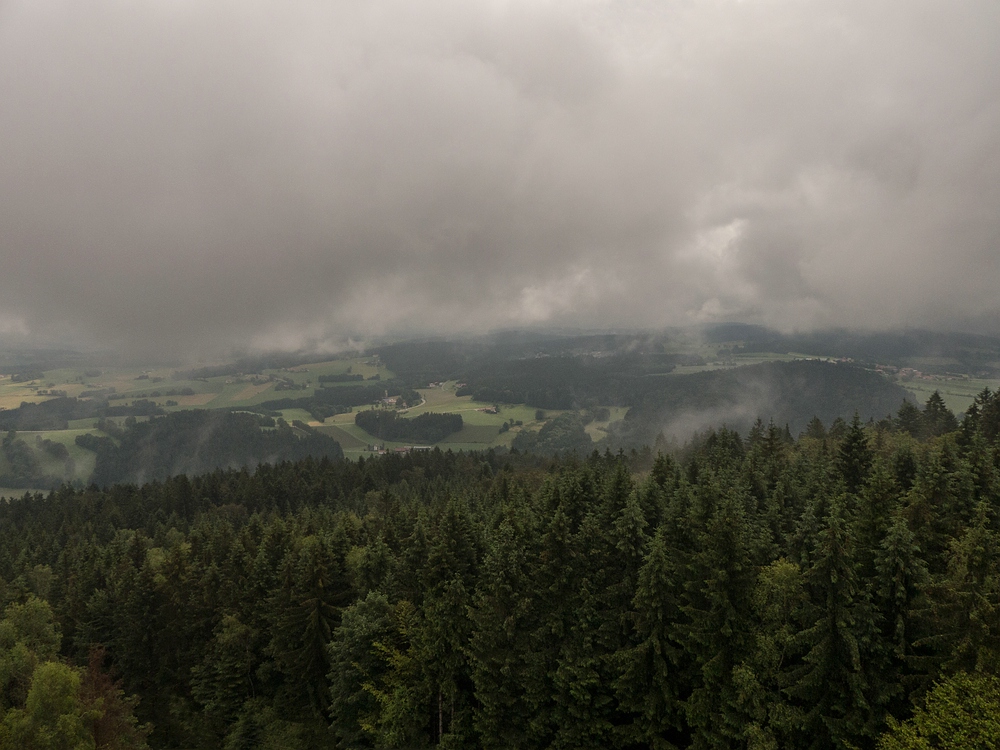 Ausblick in Wolken