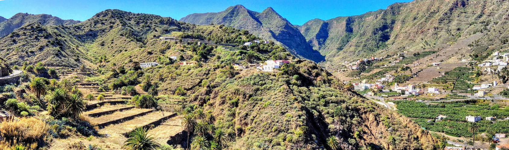 Ausblick ins Tal von Hermigua - La Gomera