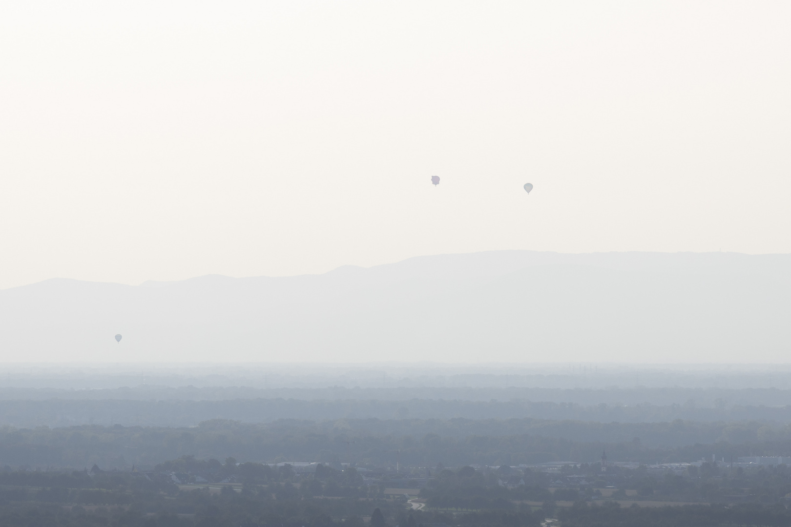 Ausblick mit Heißluftballons