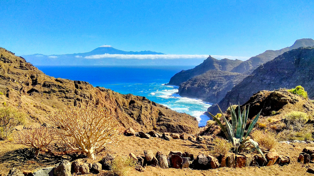 Ausblick oberhalb Hermigua - La Gomera