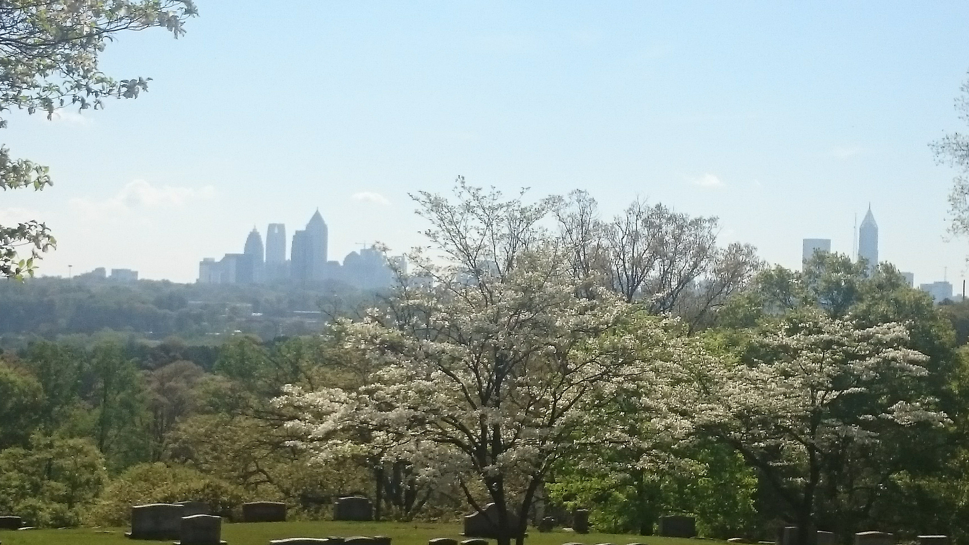 Ausblick über Atlanta im Frühling