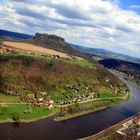 Ausblick über das Elbsandsteingebirge von der Festung Königstein / Dresden