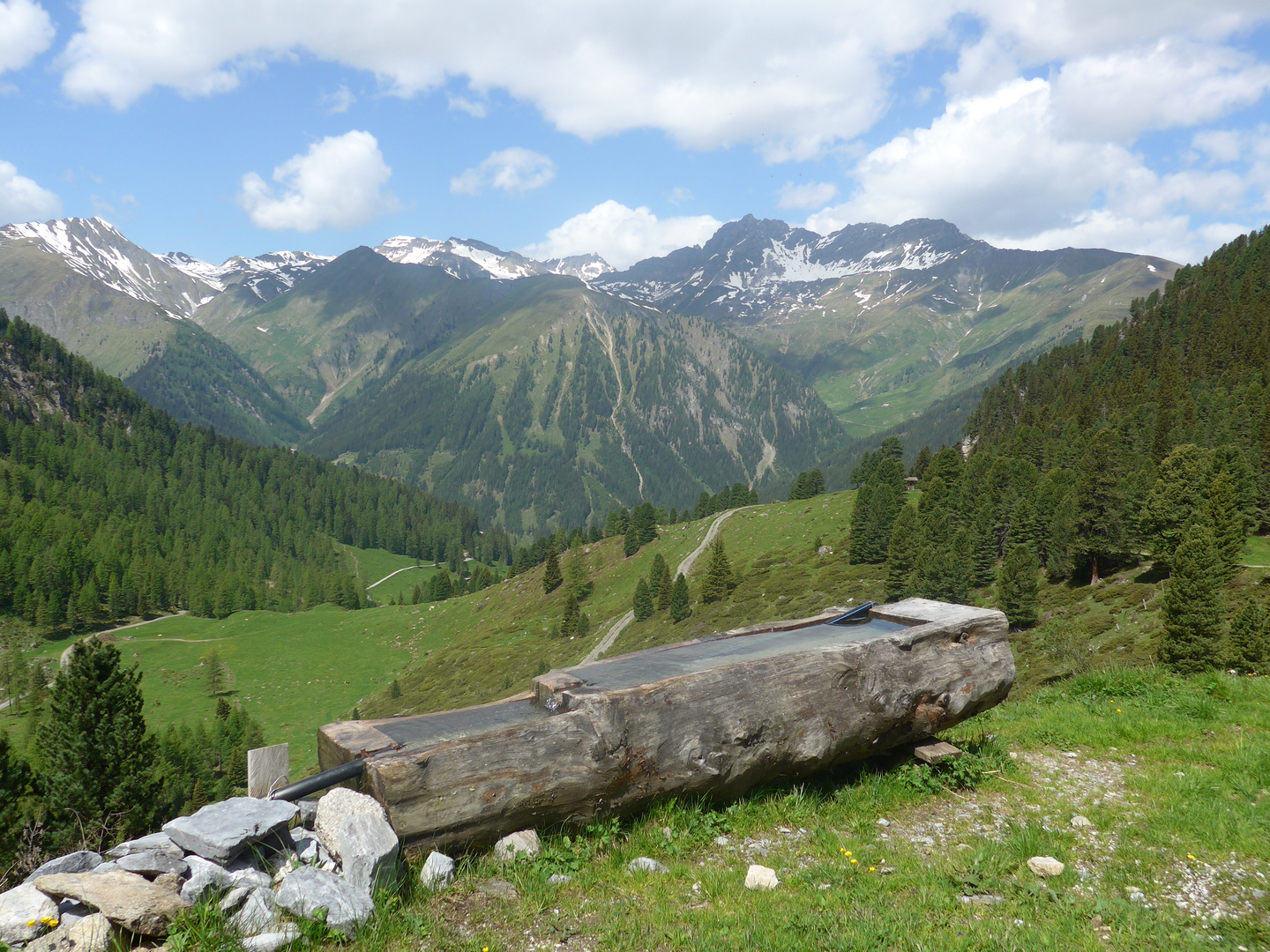 Ausblick vom Aufstieg zum Tettenjoch (Zillertal)