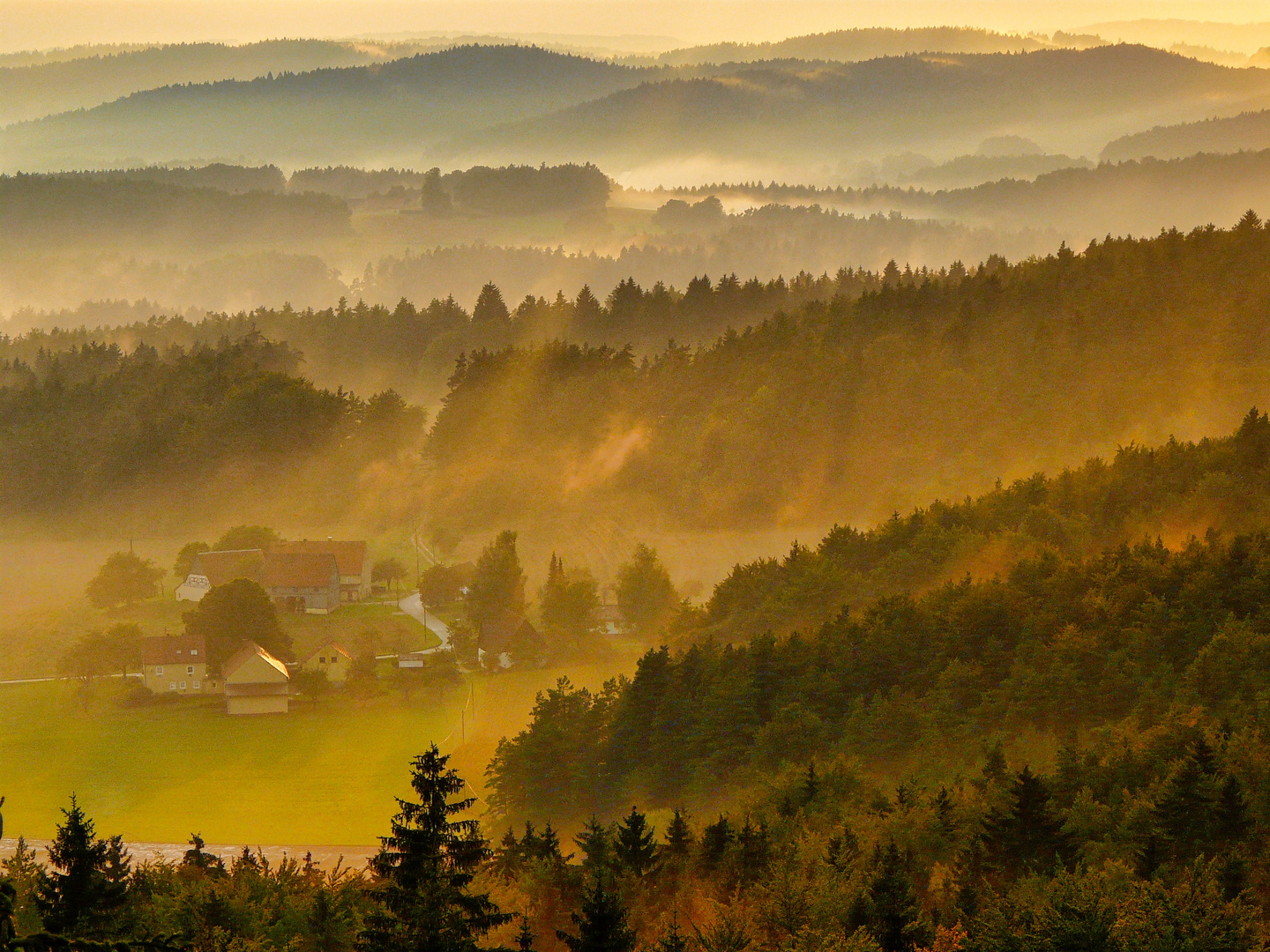 Ausblick vom Bärenfelsen/Birgland