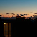Ausblick vom Balkon unseres Apartments nach dem Sonnenuntergang