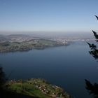 Ausblick vom Bürgenstock über Luzern und das neblige Mittelland