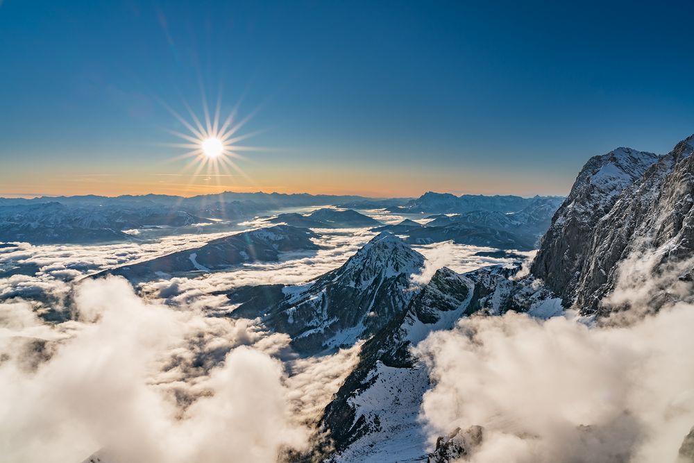 Ausblick vom Dachstein (Steiermark, Österreich)