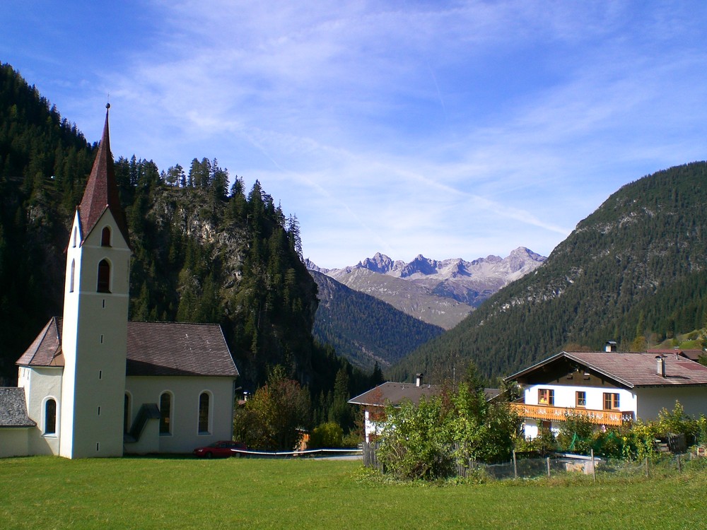 Ausblick vom Dorf Gramais