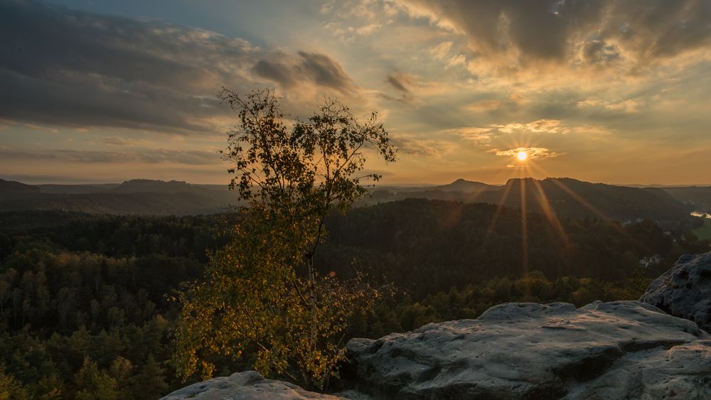 Ausblick vom Gamrik, Sächsische Schweiz