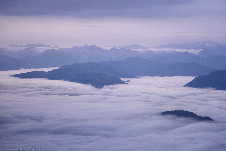 Ausblick vom Hochkönig (Dämmerung)