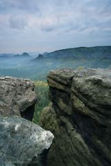 Ausblick vom Kleinen Winterberg in den kleinen Zschand