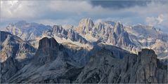 Ausblick vom Monte Cenera zur Fanesgruppe