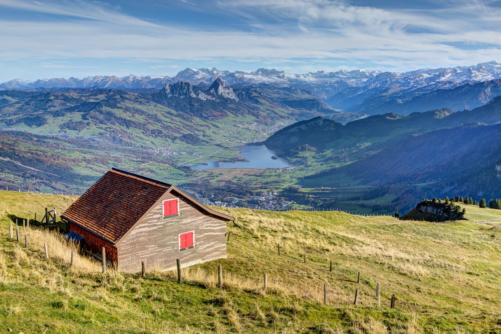 Ausblick vom Rigi (Kulm) Richtung Lauerzersee