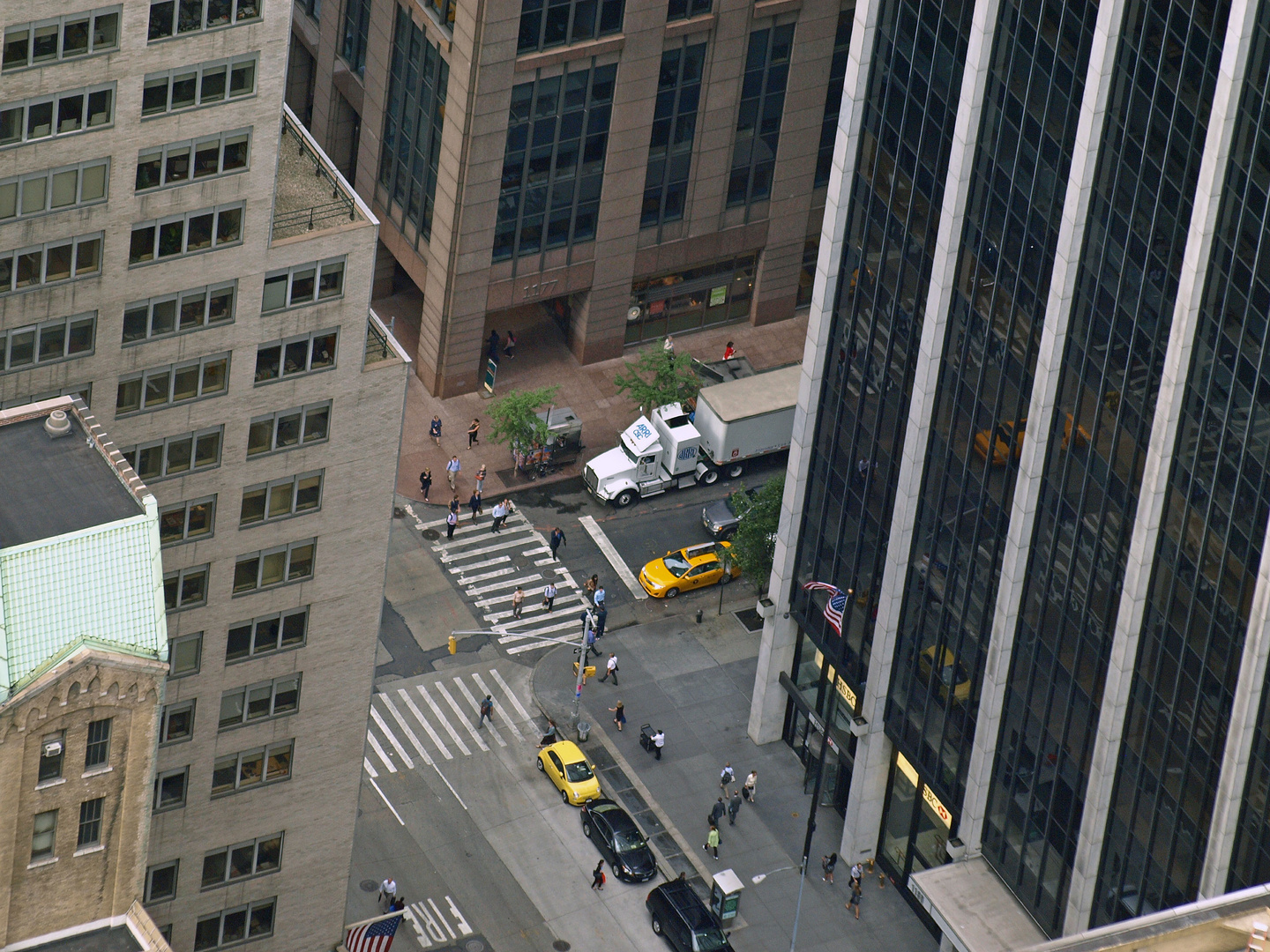 Ausblick vom Rockefeller Center in die Schluchten von New York