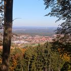 Ausblick vom Schloßberg auf Heideck und Hilpoltstein