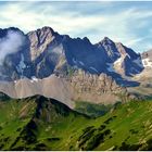 Ausblick vom Sonnjoch (2457 m) auf den Karwendel-Hauptkamm 