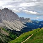 Ausblick vom Zendleser Kofel (2.422 m) auf die Geisler Spitzen