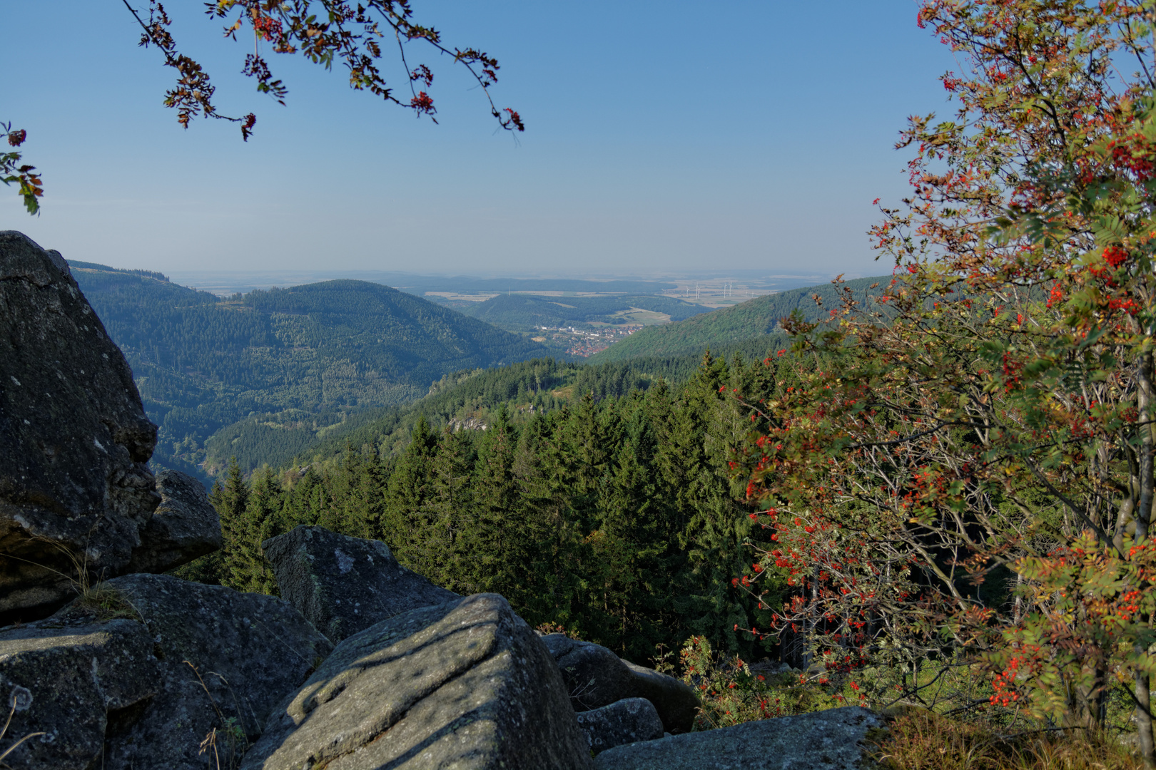 Ausblick von den Kästeklippen im Harz