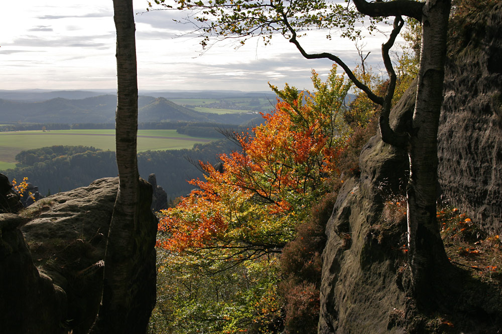 Ausblick von den Schrammsteinen