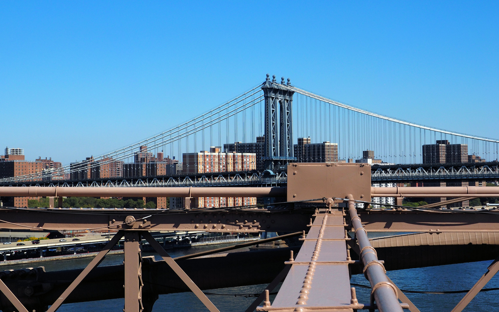 Ausblick von der Brooklyn Bridge....