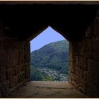 Ausblick von der Burg Trifels auf Annweiler.