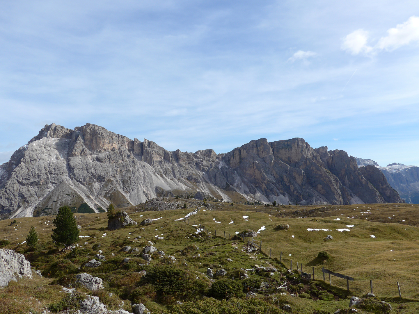 Ausblick von der Cislesalm auf das Monte-Stevia-Gebiet (Südtirol)