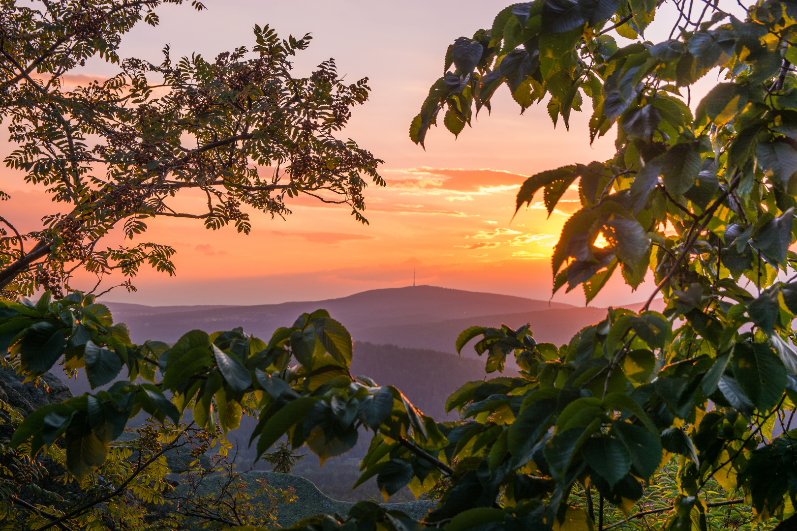 Ausblick von der Kösseine auf den Ochsenkopf