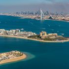 Ausblick von der Palme bis nach Downtown Dubai