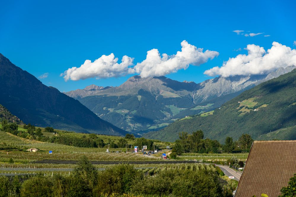 Ausblick von Naturns Richtung Meran