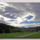 Ausblick von Unterharmersbach über Zell a.H. zur Burgruine Geroldseck