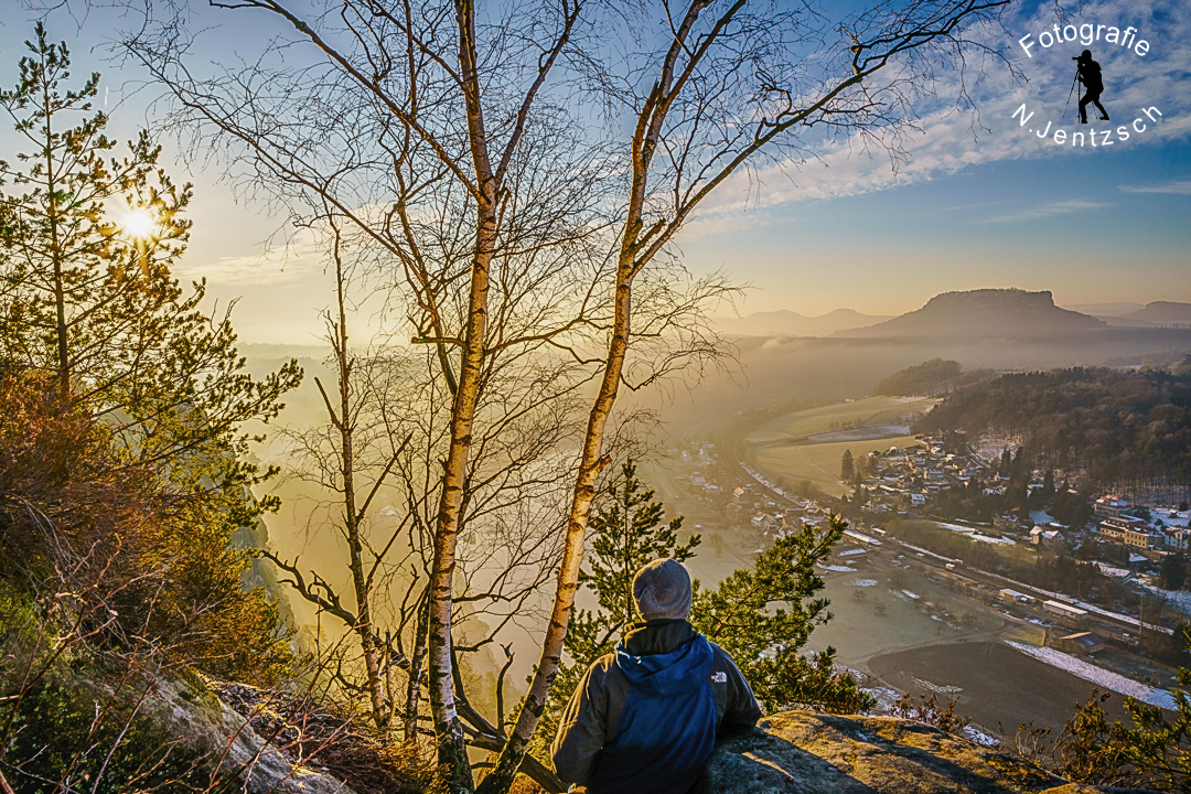 Ausblick zum Lilienstein in der Sächsischen Schweiz