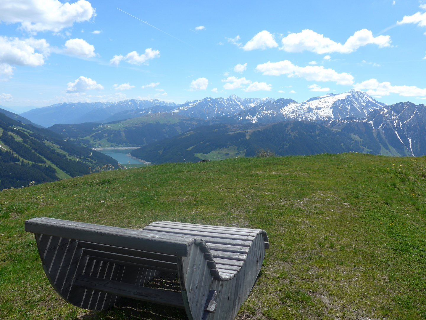 Ausblick zum Speicher Durlassboden (Zillertal)