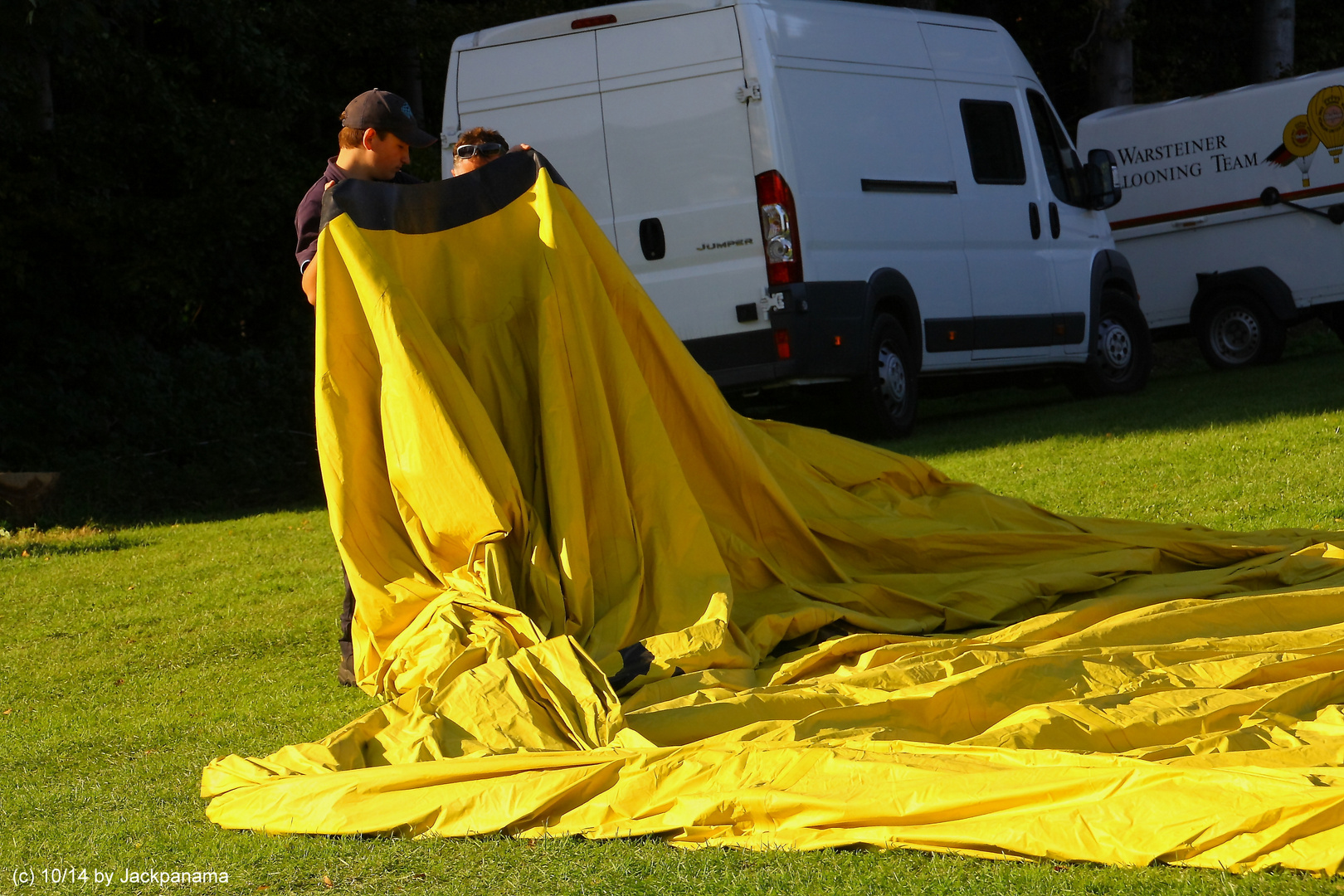 Ausbreiten und Kontrolle der Ballonhülle