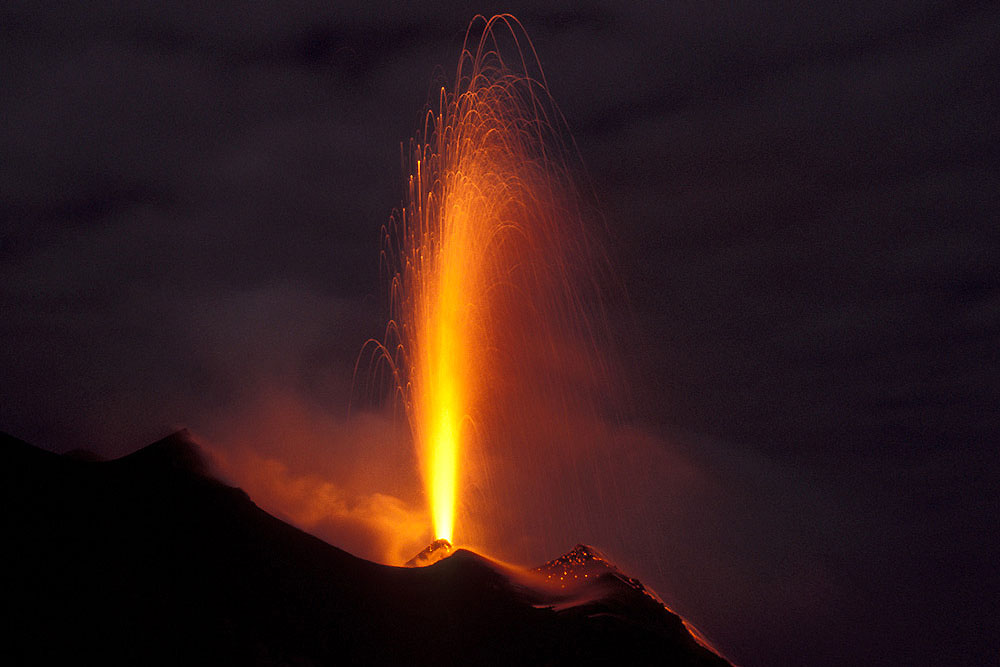 Ausbruch des Stromboli