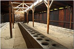 Auschwitz-Birkenau. Das Latrine Gebäude