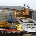 Ausdocken der Aurora, Meyer-Werft Papenburg