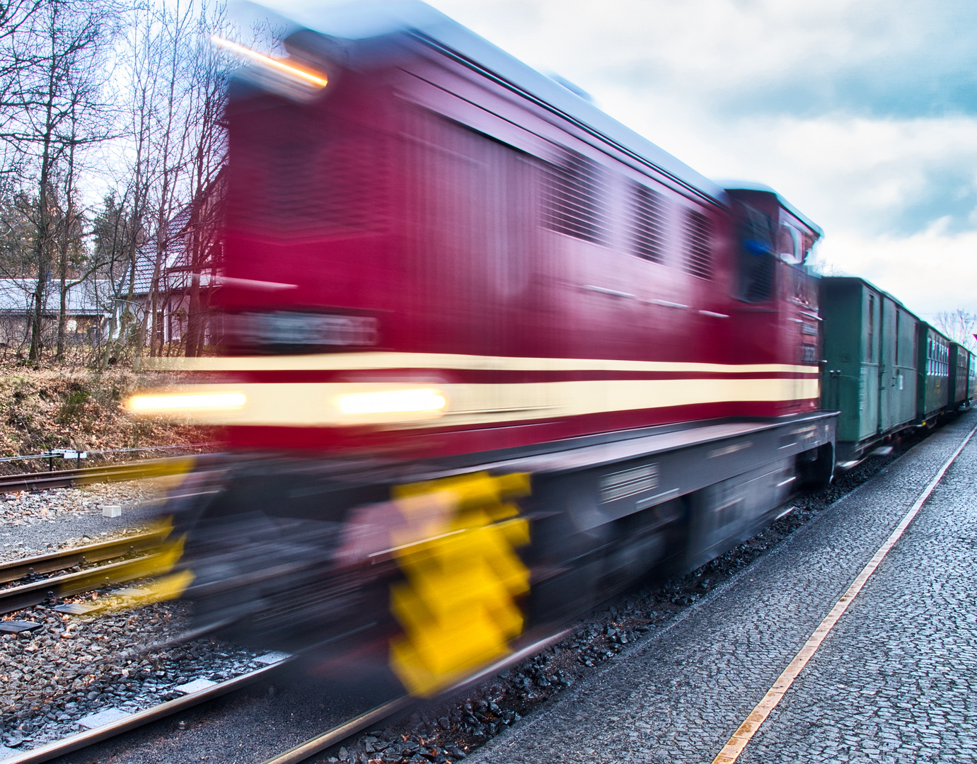 Ausfahrt aus dem Bahnhof